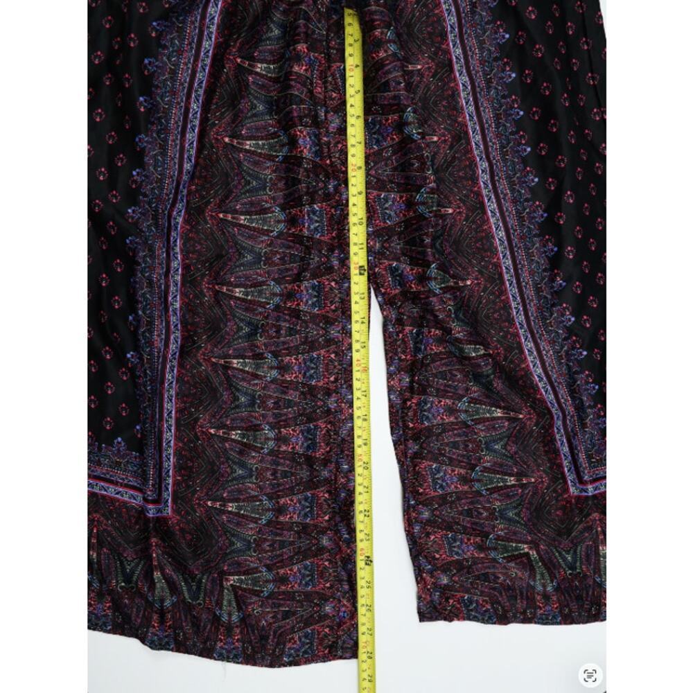 Free People Boho Coastal Wide Leg Jumpsuit Tie Waist Printed Festival Romper - Picture 15 of 16
